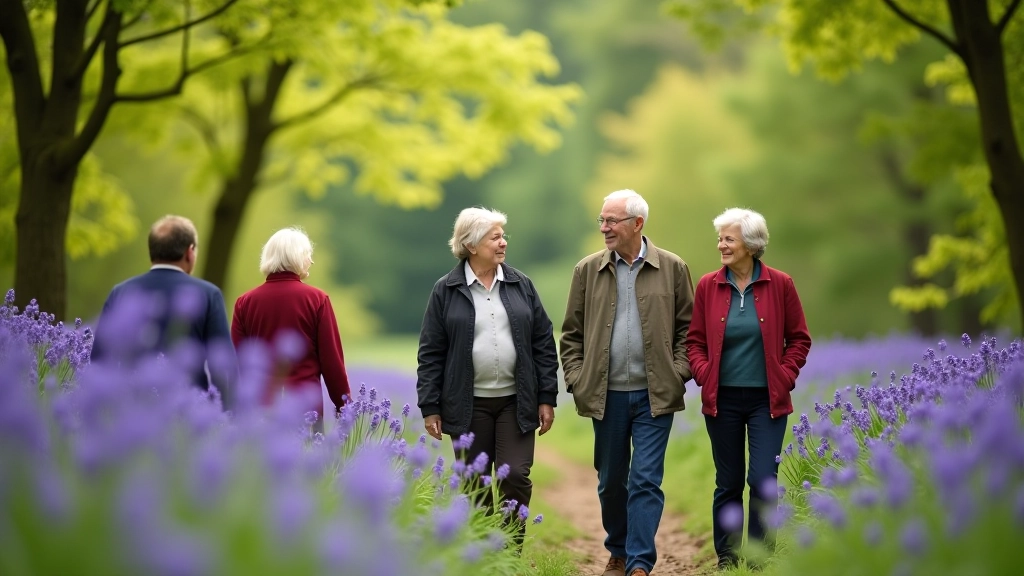 Group of seniors enjoying outdoor activity