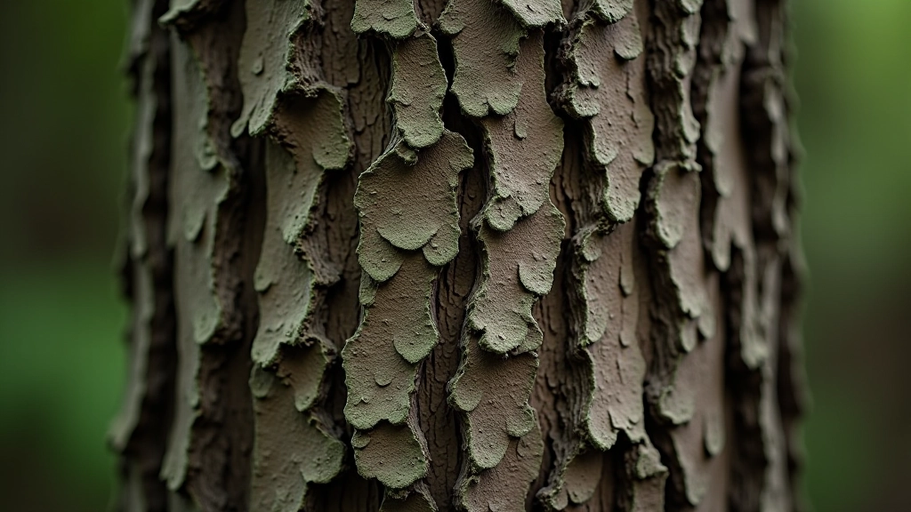 Oak tree bark texture close-up showing natural patterns and weathered details of the ancient woodland